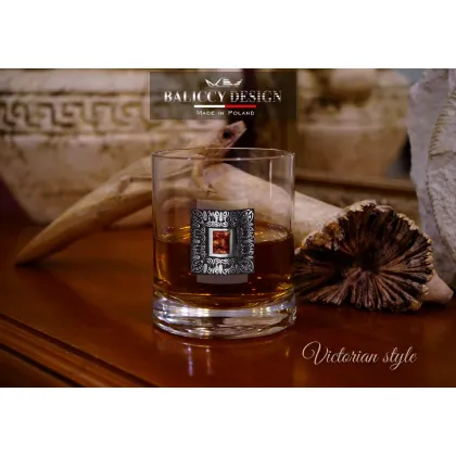 Zdjęcie Szklanka do whisky z bursztynem - Victorian style