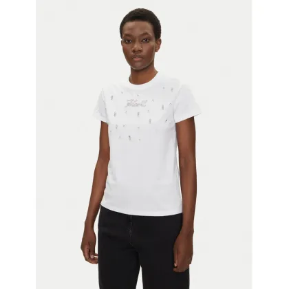 Zdjęcie KARL LAGERFELD T-Shirt A2W17120 Biały Regular Fit