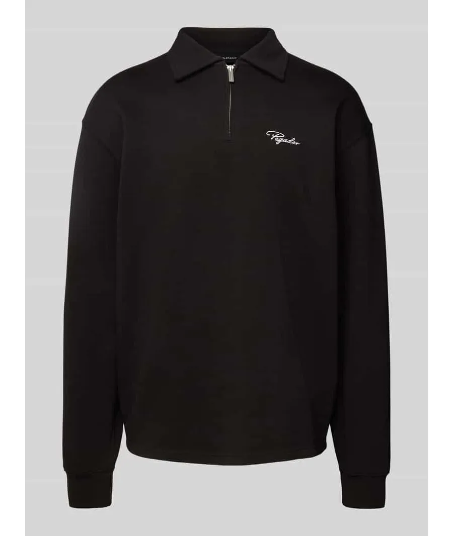 obrazek 1 Koszulka polo o kroju oversized z wyhaftowanym logo model ‘SIGNAR TERRY’