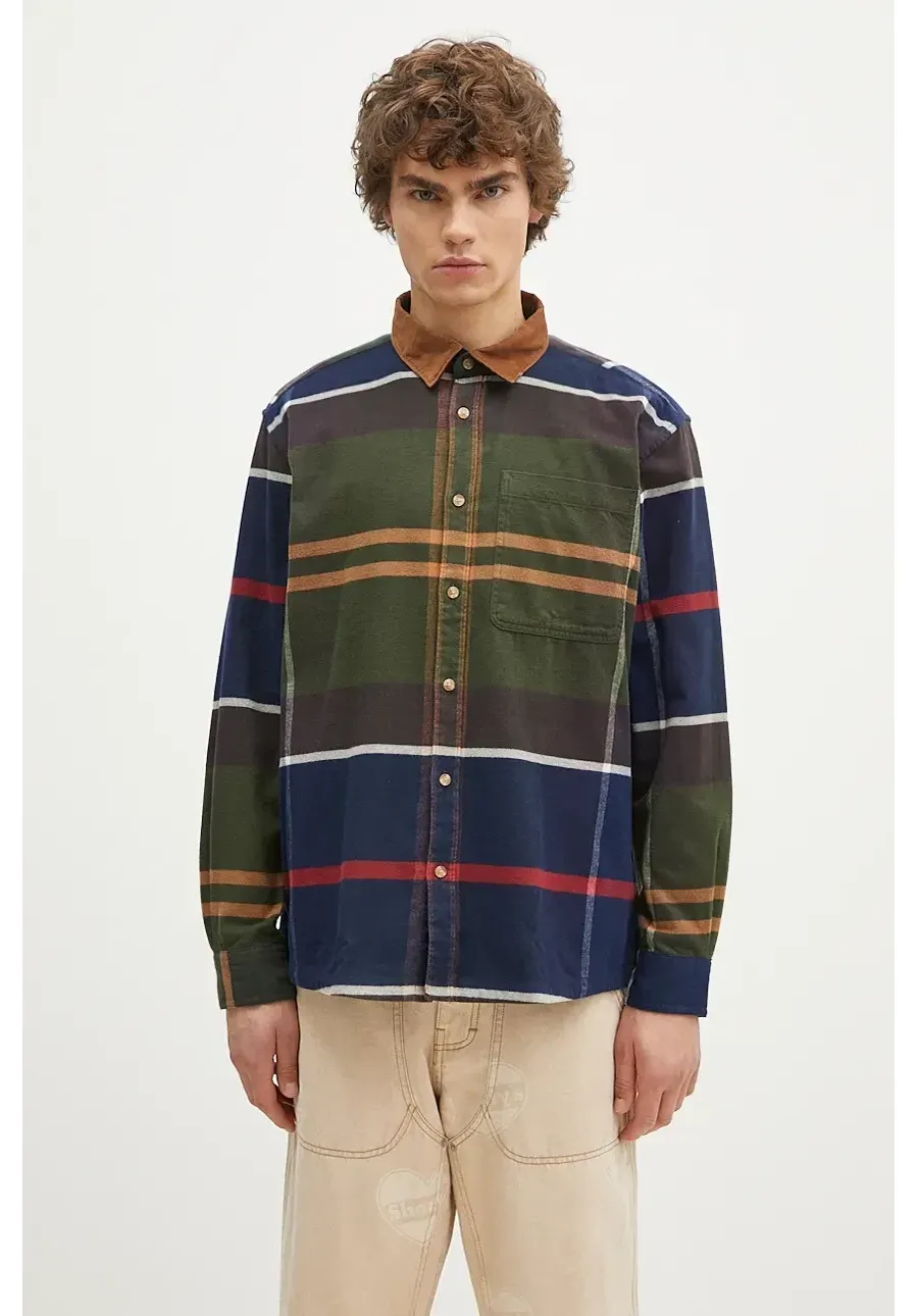 obrazek 1 Barbour koszula bawełniana Bushlane OS Tartan Shirt męska relaxed z kołnierzykiem klasycznym MSH5532