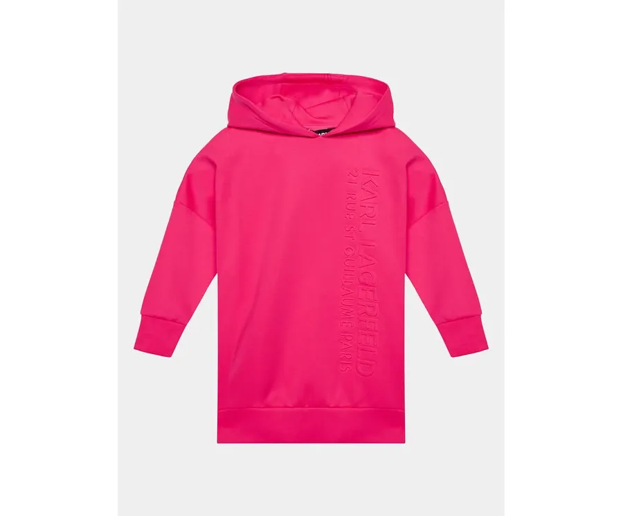 obrazek 1 Karl Lagerfeld Kids Sukienka dzianinowa Z12247 S Różowy Regular Fit