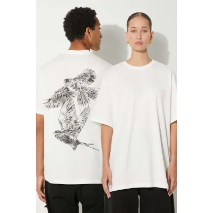 Zdjęcie Y-3 t-shirt bawełniany Graphic Tee kolor biały z nadrukiem IX0402