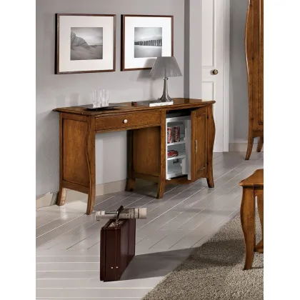 Zdjęcie Włoskie, nietuzinkowe biurko z drzwiami, szufladą i komorą na lodówkę - Zanini