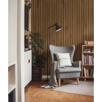 Zdjęcie 275x12x1,8 cm LD Lamele FALA (dąb wotan) - Panel ścienny i sufitowy 3D