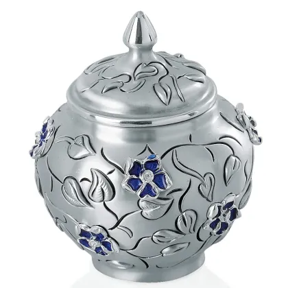 Zdjęcie Posrebrzany dekoracyjny pojemnik na damską biżuterię