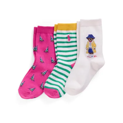 Zdjęcie Polo Ralph Lauren Zestaw 3 par wysokich skarpet dziecięcych 4,47969E+11 Kolorowy