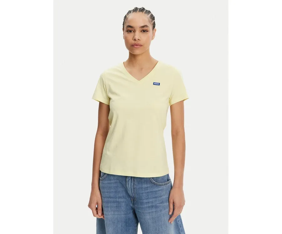 obrazek 1 HUGO T-Shirt Classic 50513667 Żółty Slim Fit