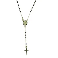 Picture Prestigious rosary chain cm.45 with black spinels