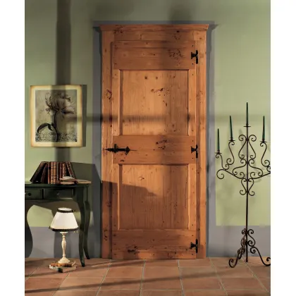 Zdjęcie Luksusowe włoskie jasnobrązowe drzwi z litego drewna w stylu klasycznym