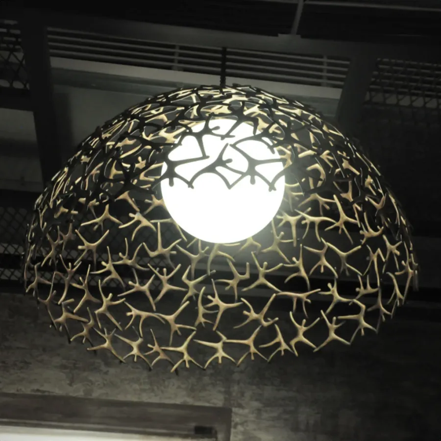 obrazek 1 LAMPA WISZĄCA SHADOW – Piękna, rzeźbiarska lampa wisząca do wnętrz domowych