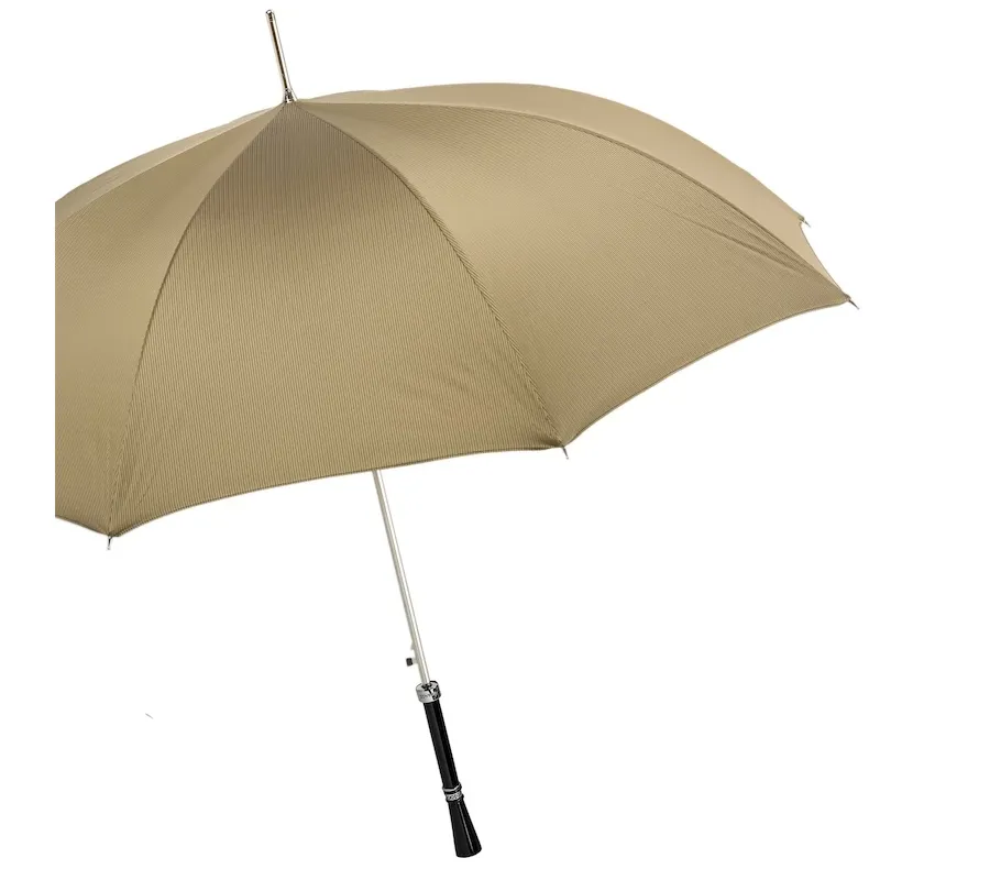 obrazek 8 Luksusowy beżowy parasol męski z wyjątkową rączką - Pasotti