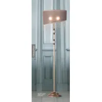 Zdjęcie Lampa podłogowa z odlewanego mosiądzu z elementami ze szkła Murano i białymi wisiorkami kwarcowymi – Il Paralume Marina