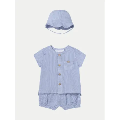 Zdjęcie Mayoral Komplet koszula i szorty materiałowe 1207 Niebieski Regular Fit