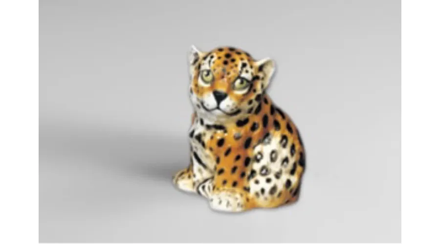 obrazek 1 Elegancka ceramiczna figurka małego lamparta - Il Gattopardo