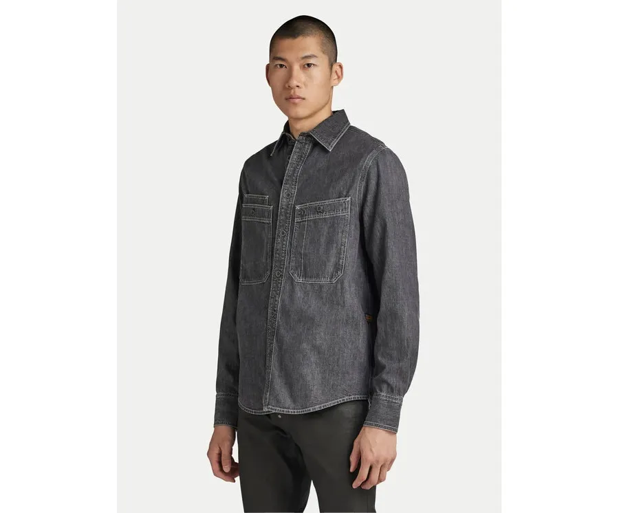 obrazek 1 G-Star Raw Koszula jeansowa Nimes D23009-D540 Szary Regular Fit