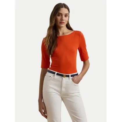 Zdjęcie LAUREN RALPH LAUREN Bluzka 200654963186 Pomarańczowy Slim Fit