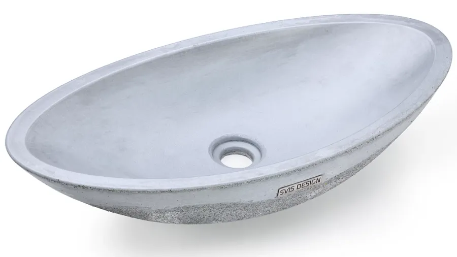 obrazek 2 Elegancka umywalka 60 cm ORION SEDIMENT – jasnoszary, lakier matowy