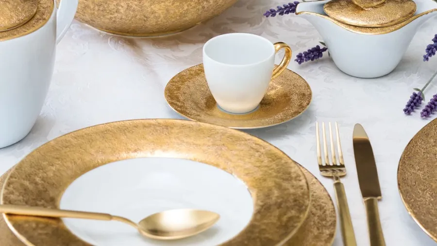 obrazek 3 Bardzo luksusowa zastawa stołowa z porcelany 68 el. - Porcel