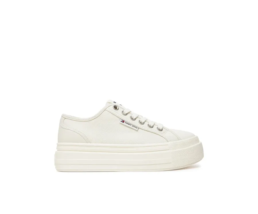 obrazek 1 Tommy Jeans Sneakersy Tjw Foxing Flatform Lc EN0EN02736 Biały