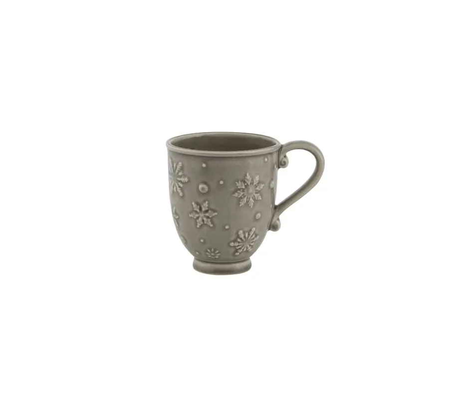 obrazek 1 Kubek ceramiczny z płatkami śniegu - Bordallo Pinheiro