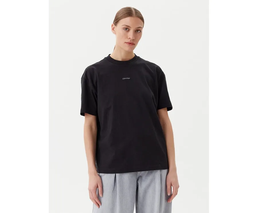 obrazek 1 Calvin Klein Jeans T-Shirt Placed Institutional J20J225539 Czarny Relaxed Fit