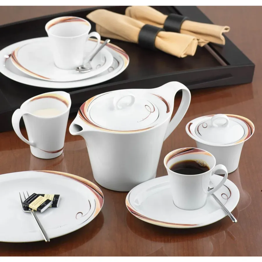 obrazek 2 Wyjątkowa porcelanowa 12-elementowa owalna zastawa obiadowa - Seltmann Weiden