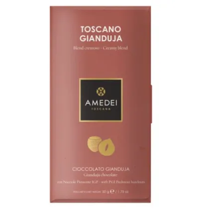 Zdjęcie Mleczna czekolada Toscano Nut Brown Gianduja z orzechami laskowymi, 50g