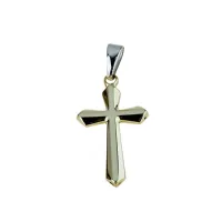 Zdjęcie Cudowny męski gładki krzyż 27x17mm