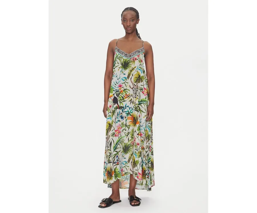 obrazek 1 LOLA CASADEMUNT Sukienka letnia LS2516037 Zielony Relaxed Fit