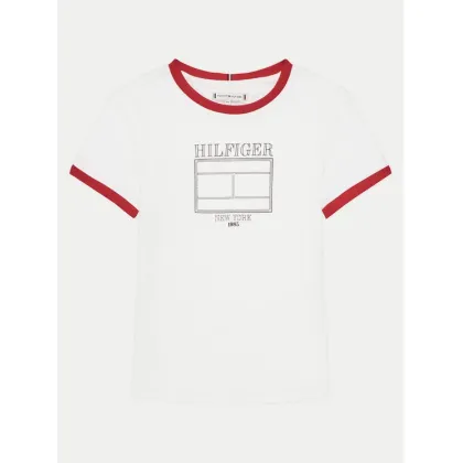 Zdjęcie Tommy Hilfiger T-Shirt KG0KG08528 D Biały Regular Fit