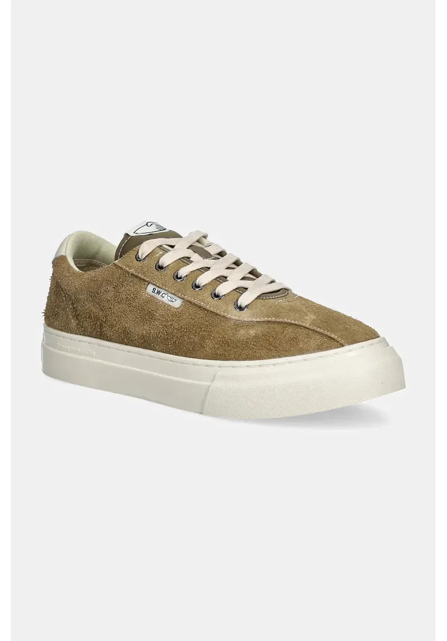 obrazek 1 Stepney Workers Club sneakersy zamszowe Dellow 02 Cup Geo-Merged kolor zielony YA22060