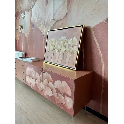 Zdjęcie Wyprzedaż 50%!!! Oryginalna komoda z forniru, mosiądzu , akrylu i tkaniny marki WallArt - Spilla WallArt