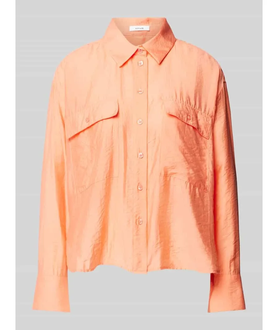 obrazek 1 Bluzka z kieszeniami z patką na piersi model ‘Fastelle’