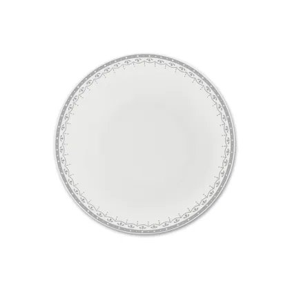 Zdjęcie Wyjątkowy głęboki talerz z porcelany zdobiony pięknym szarym ornamentem - Leander