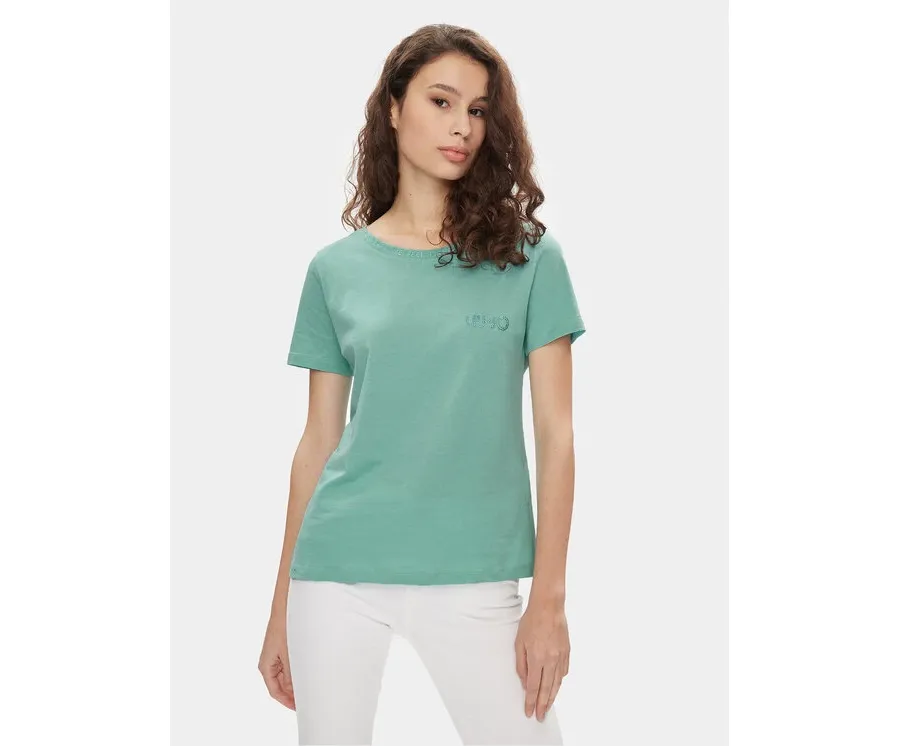 obrazek 1 Liu Jo T-Shirt MA4395 J6308 Zielony Regular Fit