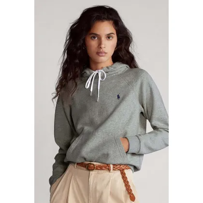 Zdjęcie Polo Ralph Lauren Bluza 211794394003 damska kolor szary z kapturem melanżowa