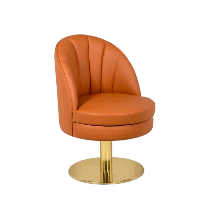 Zdjęcie Pomarańczowy fotel do jadalni