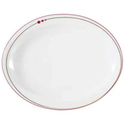 Zdjęcie Owalny porcelanowy talerz śniadaniowy 25x20 cm z Niemiec - Seltmann Weiden