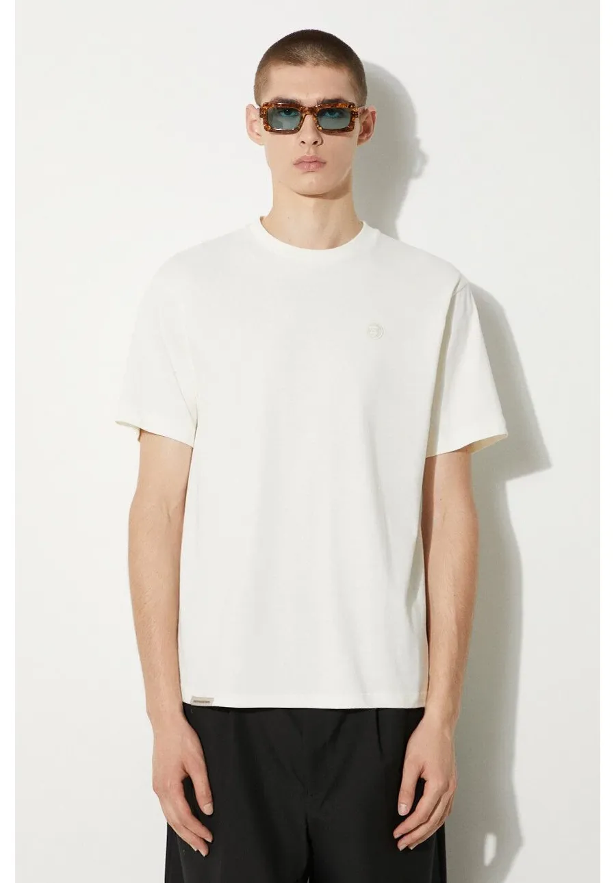obrazek 1 AAPE t-shirt bawełniany Tee męski kolor beżowy gładki AAPTEM1413XXM