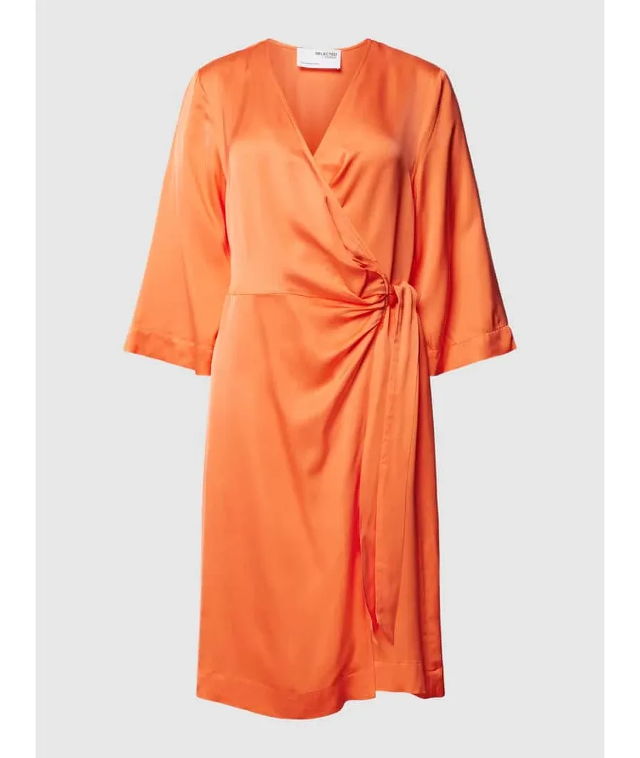 obrazek 1 Sukienka kopertowa z wiskozy z dekoltem w serek model ‘FRANZISKA’