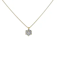 Picture Women's gold necklace with a zircon pendant