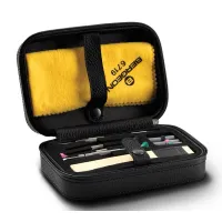 Picture Exclusive leather zipper case containing tools for caring and polishing your watch