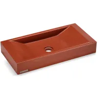 Picture Unique washbasin 60 cm SIRIUS BASIC – brick red, without decor, without varnish