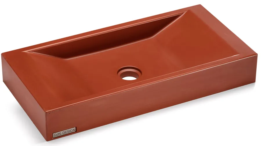 obrazek 1 Wyjątkowa umywalka 60 cm SIRIUS BASIC – ceglasty, bez dekoru, bez lakieru