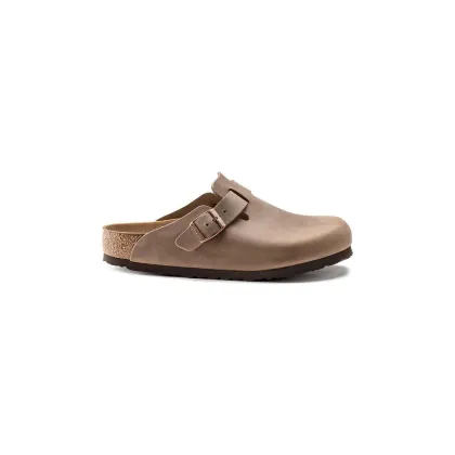 Zdjęcie Birkenstock klapki nubukowe Boston kolor brązowy 960811
