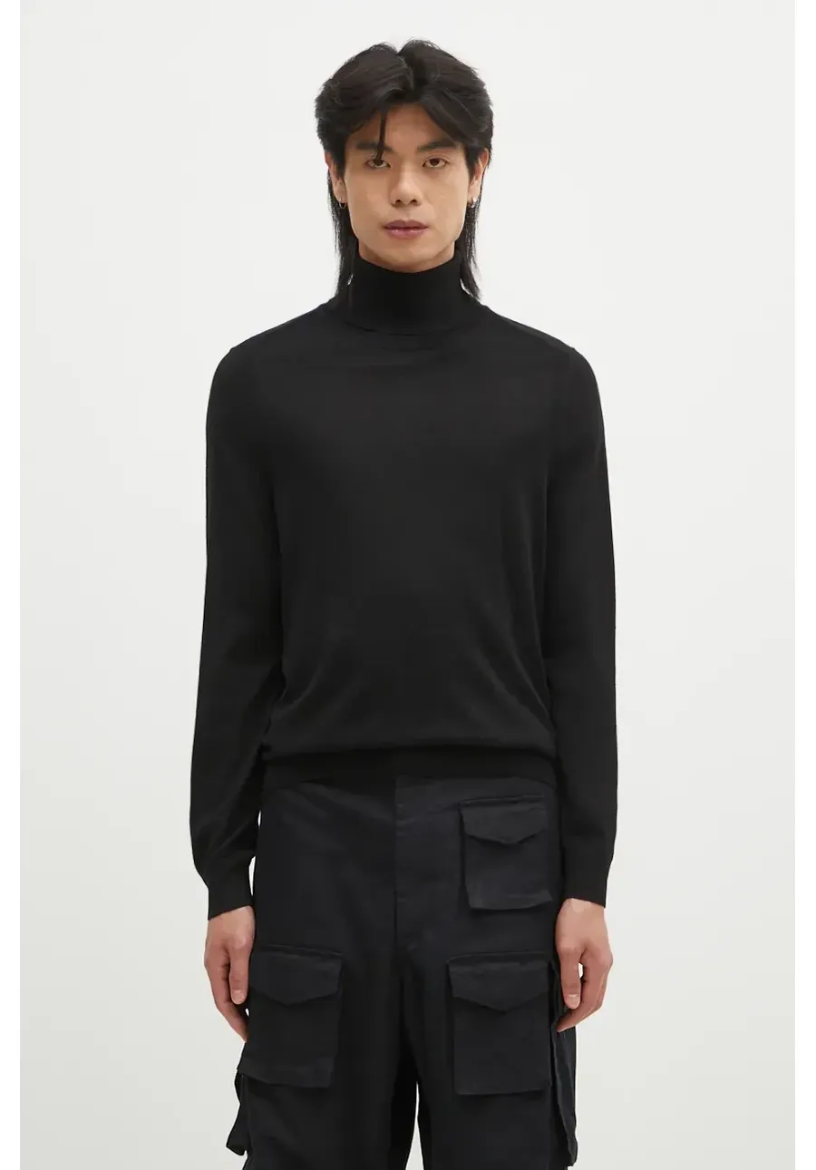 obrazek 1 Paul Smith sweter wełniany męski kolor czarny lekki z golferm M1R-565X-M02093