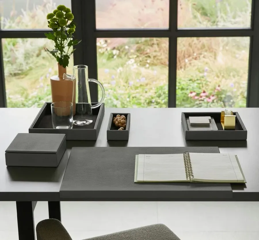 obrazek 3 Ładny pojemnik na spinacze Atena Large Anthracite Grey