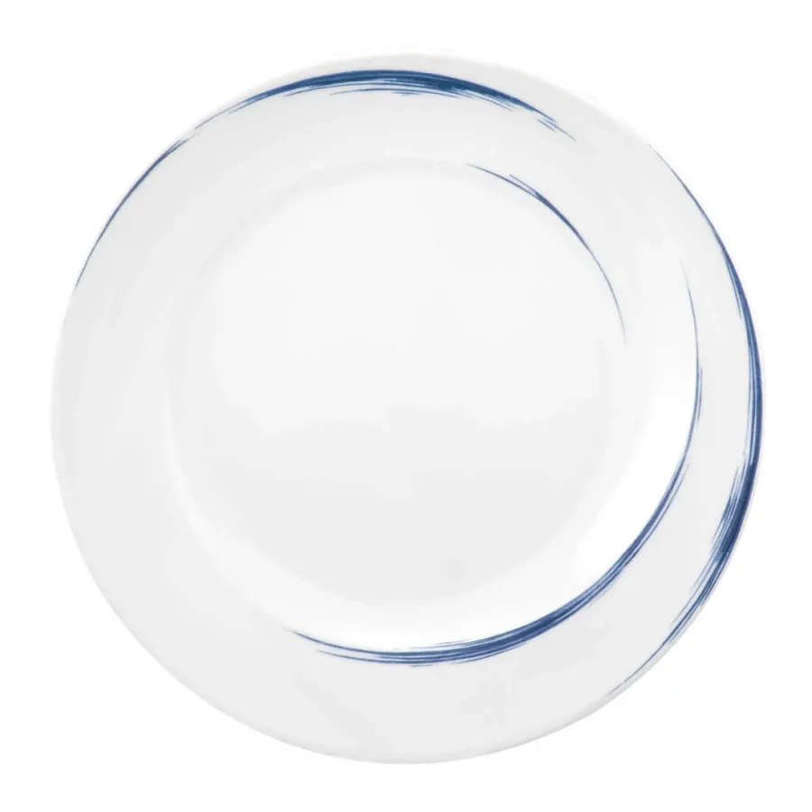 obrazek 1 Okrągły duży talerz obiadowy z porcelany 28 cm zdobiony niebieskim wzorem - Seltmann Weiden