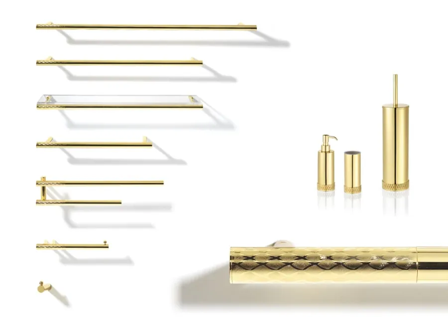 obrazek 2 Pojemnik na szczoteczki z mosiądzu ze wzorem skóry węża - Il Paralume Marina