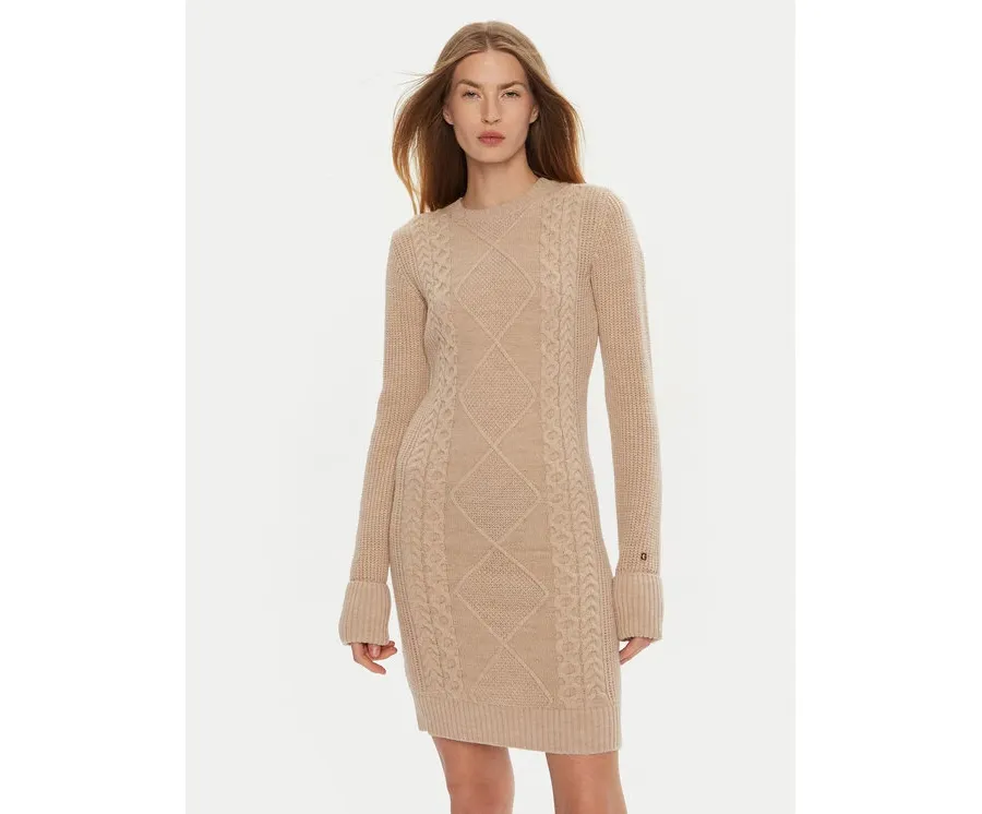 obrazek 1 Guess Sukienka dzianinowa Serena W4BK17 Z3HW0 Beżowy Regular Fit